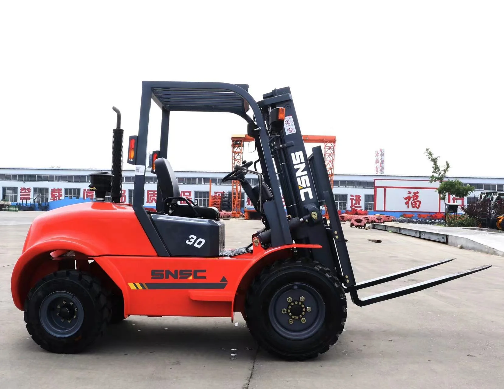 FD35 3.5 Ton 3.5ton rough terrain forklift with Japanese engine and side shifter 4x4 off road diesel forklift