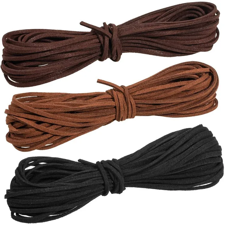 3mm Suede Flat Rope Mixed Color Combination Set DIY Bracelet Necklace Leather Cord