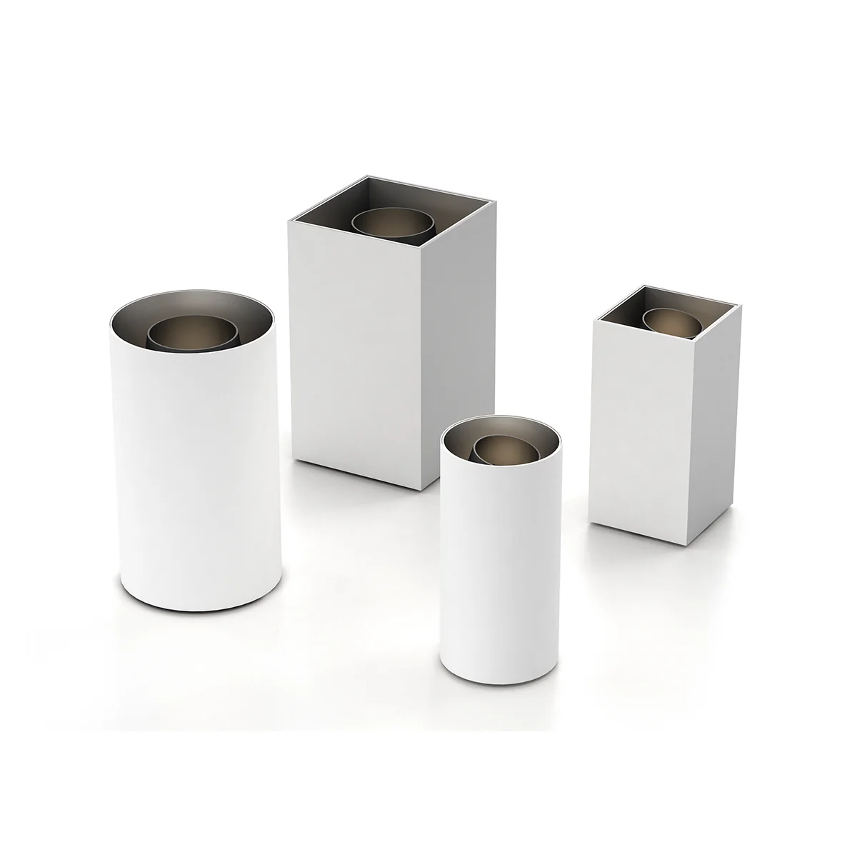 7W 9W  Modern hotel Aluminium Square round CRI90 COB Cylinder Ceiling Down Light Surface Mounted Led Downlights