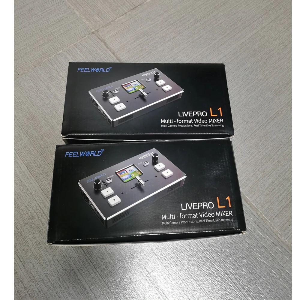 FEELWORLD LIVEPRO L1 Multi-format Video Mixer Switcher 4 HD-MI Inputs Multi Camera Production USB3.0 For Live Streaming
