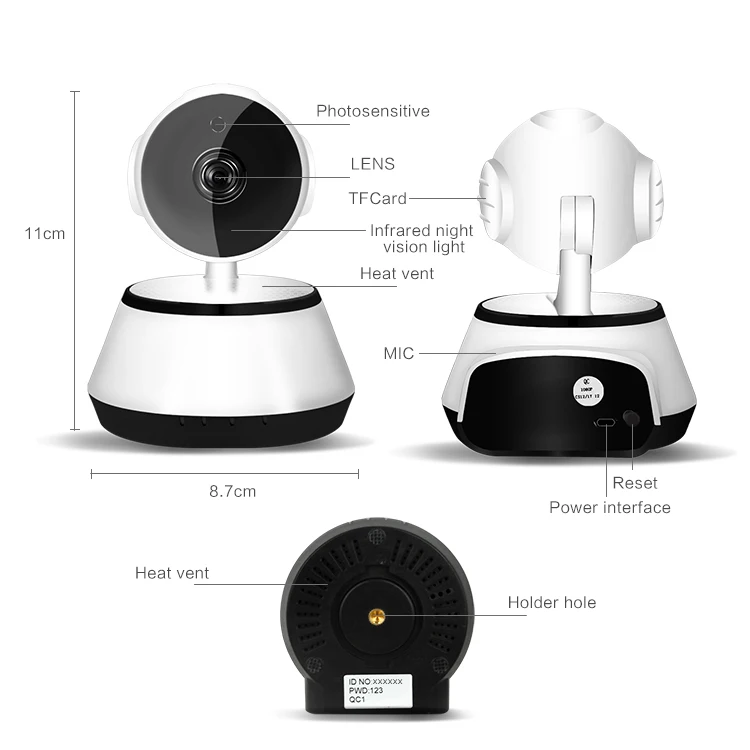 
smart home camera memory cards video storage hd 720p wireless wifi ip camera 