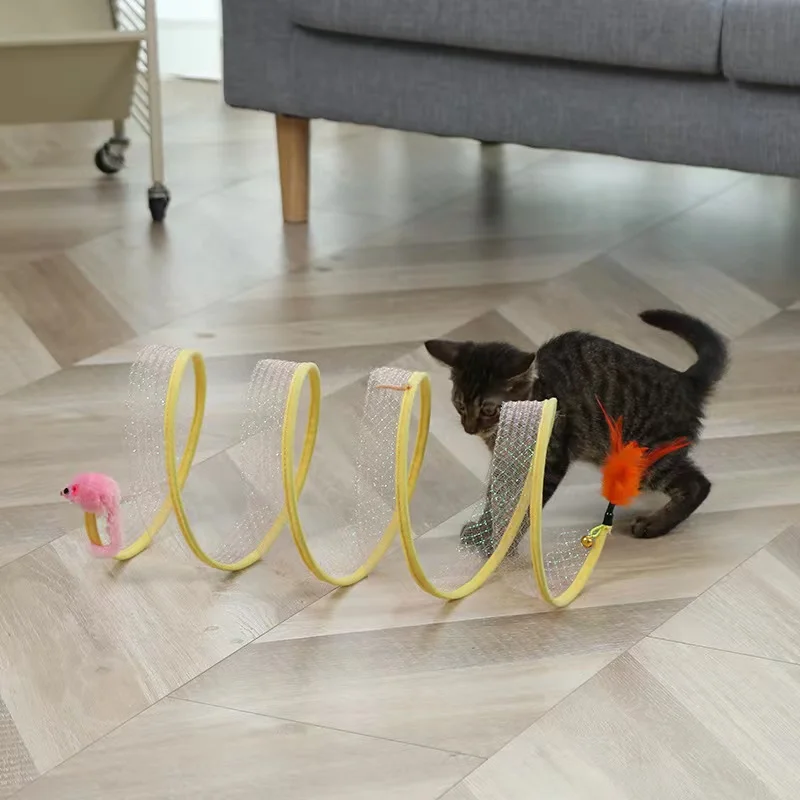 Spot Wholesale Pet Interactive Movement Supplies New S-type Cat Simple Tunnel Toys