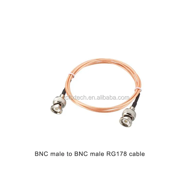 BNC male straight to male straight RG178 cable, cable length is customized coaxial cable 50ohm