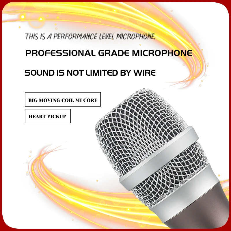EPXCM Wireless Handheld Microphone UHF Segment FM Microphone Live Singing Church Host Home Outdoor Performance Show Digital Mic