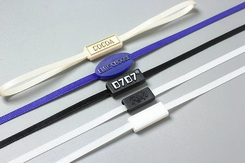 Embossed Logo Hangtag String Plastic Hang Tags Seal Strings Custom Hang Tag Seal Rope