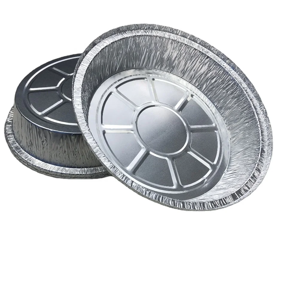 Круглый 9-дюймовый алюминиевый контейнер для пищевых продуктов 230*49 мм 1400 мл Большой Лоток выпечки торта из алюминиевой фольги жестяная