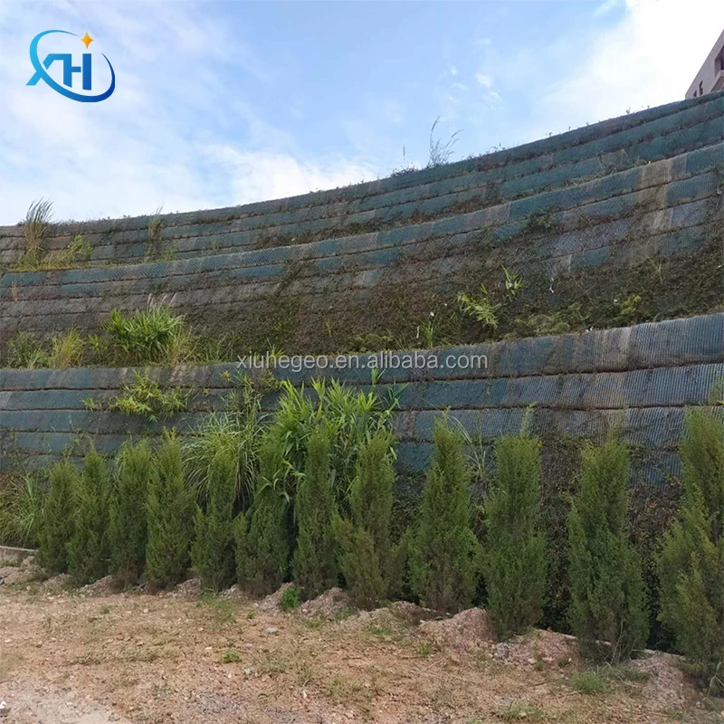 Geogrid Is Warp Knitted And Coated With PVC Reinforcement Of Subgrade  Geogrid High Strength Polyester Geogrid