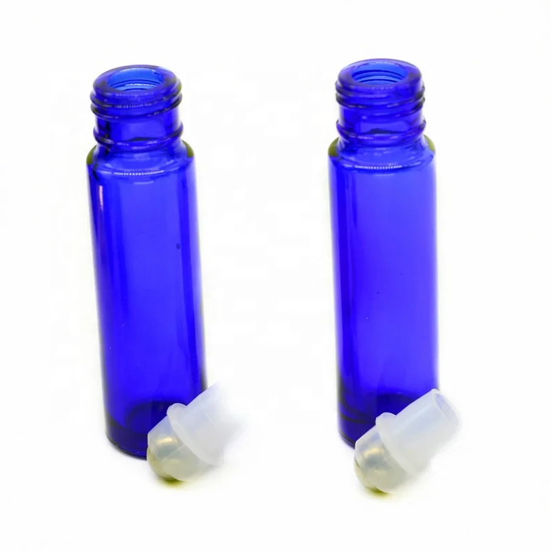 
10ml blue amber roll on glass bottle 