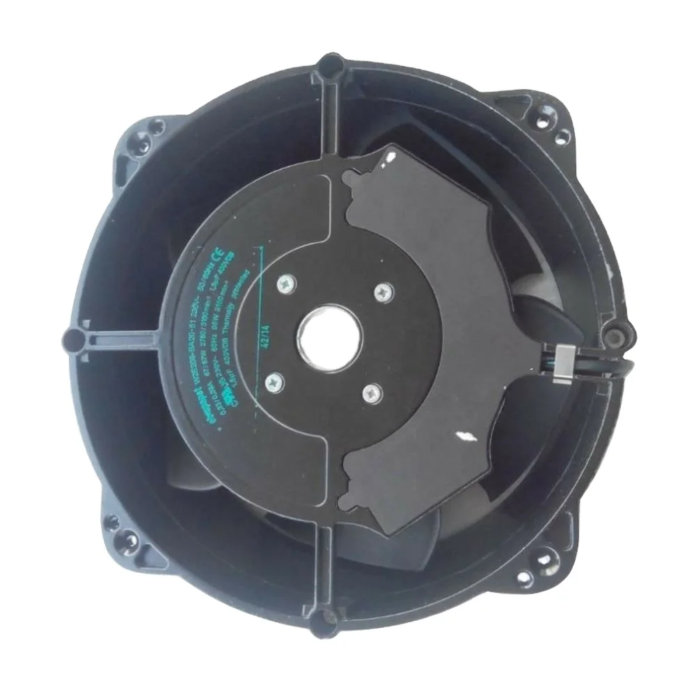W2E208-BA20-51 Round 220V AC 87W 544CFM 0.11A Ball Bearing Cabinet Inverter Axial Cooling Fan