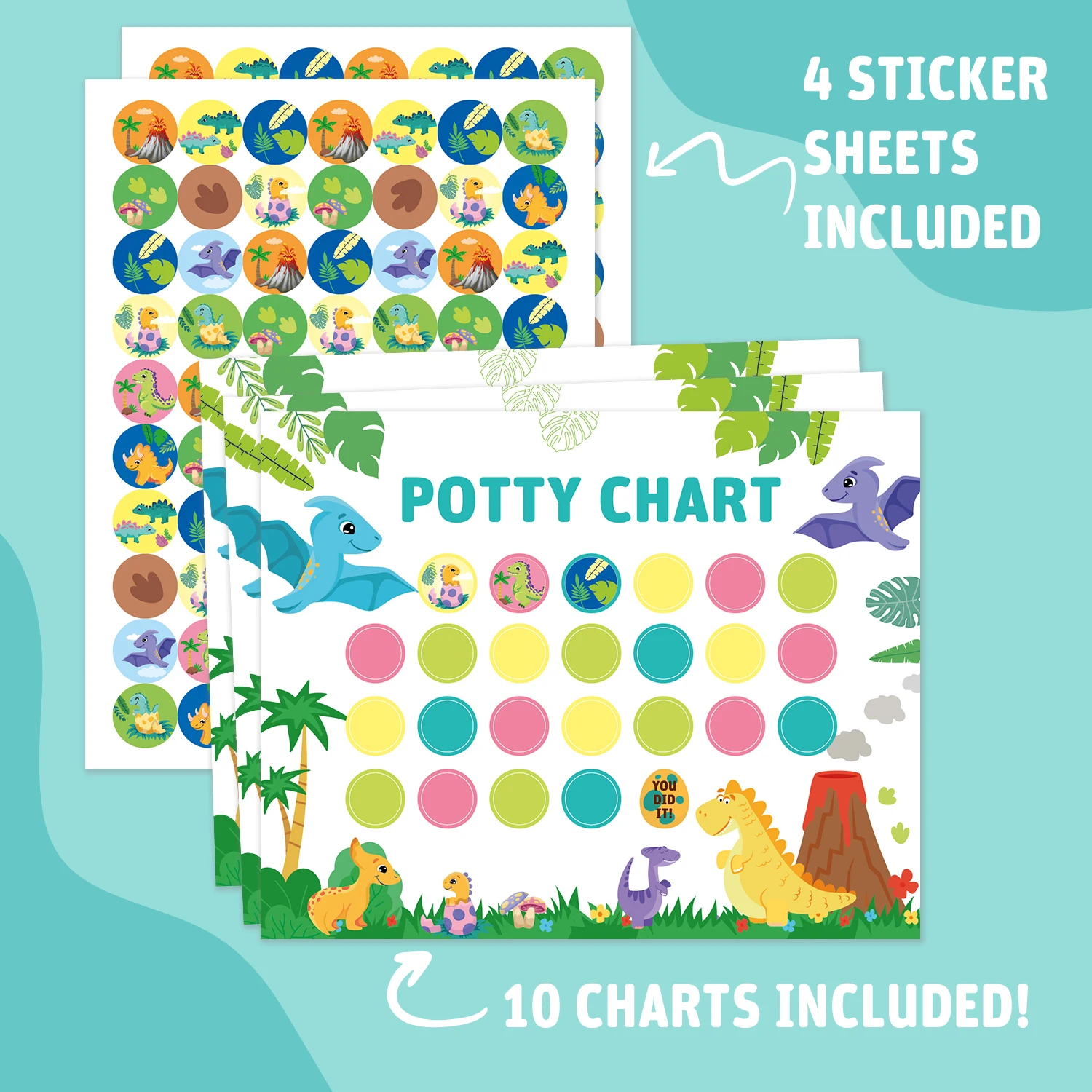 Potty Training Chart Construction Toilet Training Reward Chart with Stickers Boys Girls Toddler Potty Training for School Home