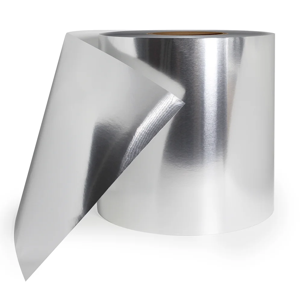 Hot Sell 50 Micron Glossy Silver BOPP Self Adhesive Jumbo Adhesive Film