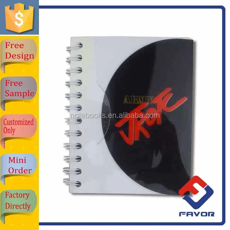 make your own personalized PP cover 3x5 small spiral smart pocket notepad with pen