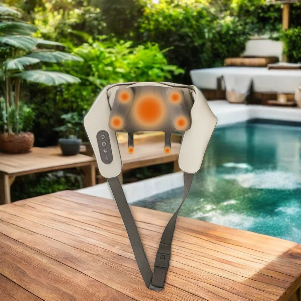 Pressotherapy Shiatsu Kneading Neck Back Electric Massager with Heat Function Shoulder Head Application Problem Solving Products