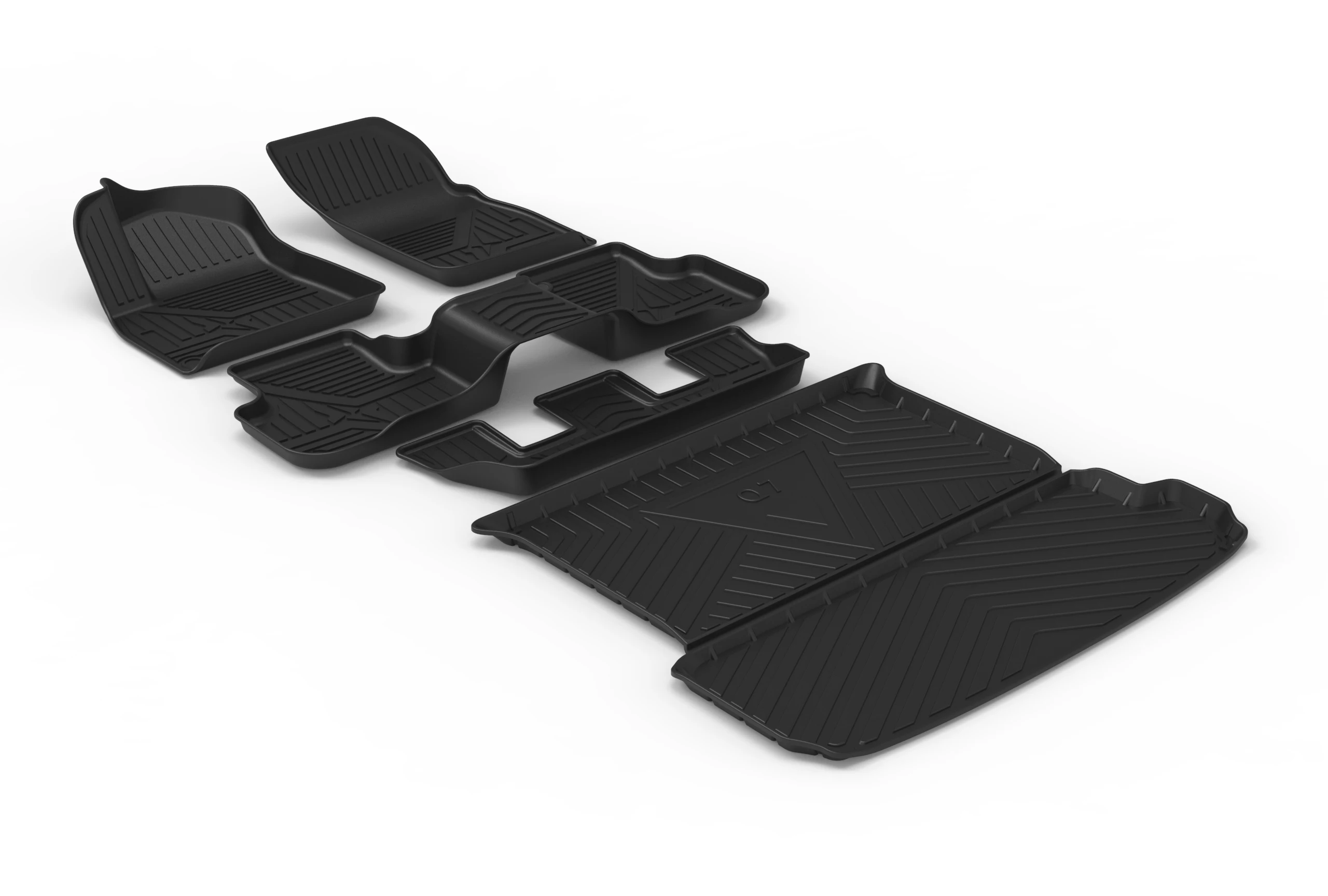 High Quality Auto Accessories Anti Slip Business 7 Seats Rear Cargo Trunk Mat Custom Car Foot Floor Mats for Audi Q7