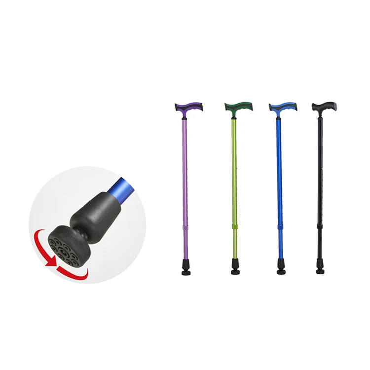Factory Supply Aluminum Alloy Height Adjustable Folding Telescopic Blind Walking Stick Rolling Cane