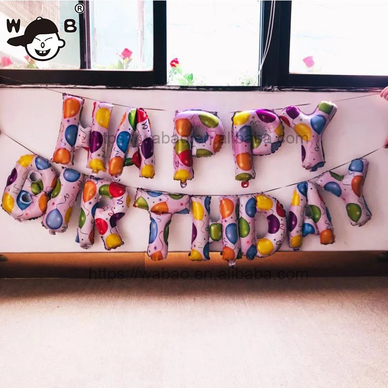 Wholesale rubber latex balloons happy birthday balloons set for party