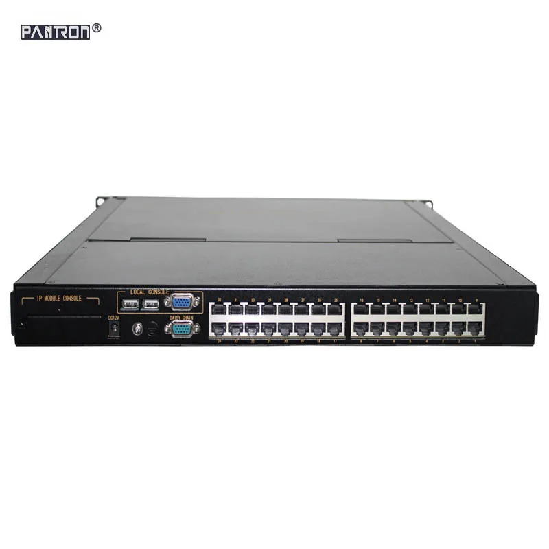 IP Module Console 8ports/16ports/32ports 1U rack mount RJ45 KVM Switch
