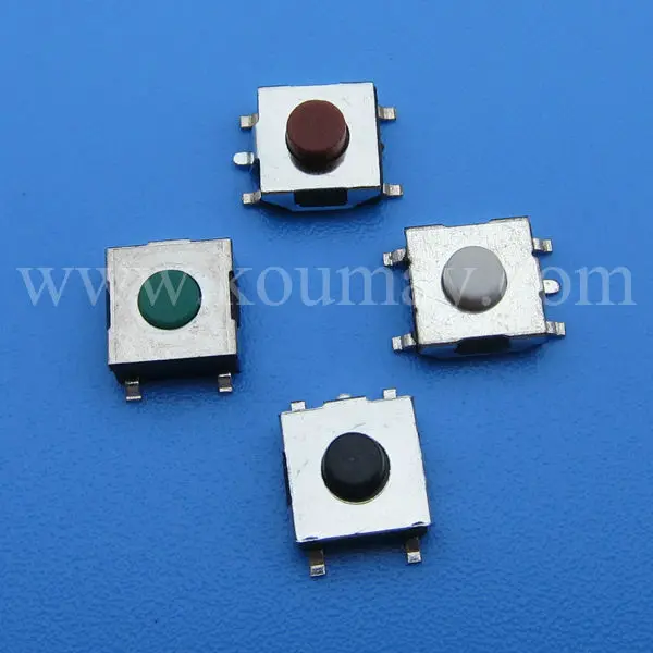 6.2X6.2mm smd push button tact switch 4 pin tactile switch/Momentary PCB mount Tactile Tact Switch Smt type
