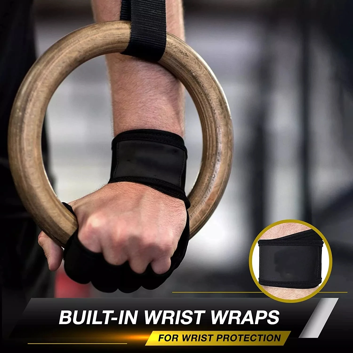 Men Weight Lifting Gloving Leather Grip Gym Workout Bodybuilding Fitness Gloves