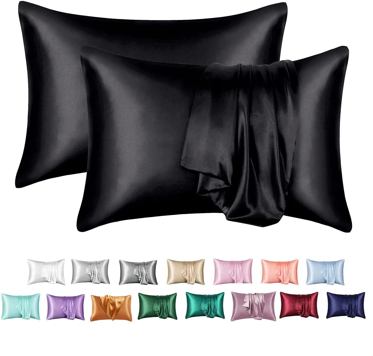 NANTEX Home Pillow Natural Luxury Silk Zipper Pillow Case Smooth Satin Silk Pillowcase