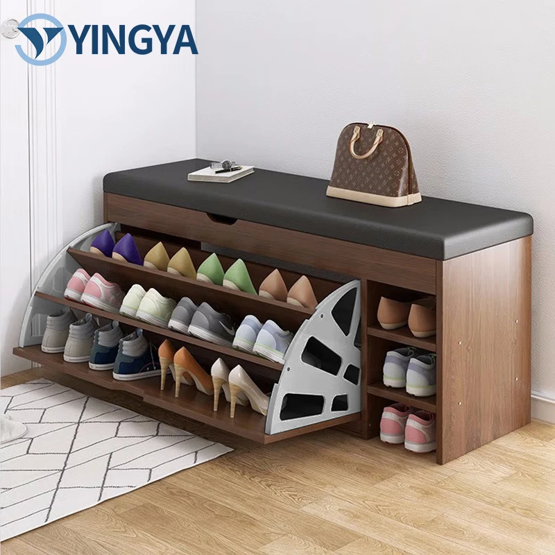 Thickened Anti-Tipping Bucket Rotating Shoe Rack Stainless Steel Single-Layer to Double-Layer Flip Cabinet Hardware Accessory