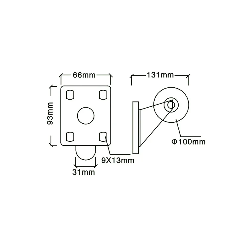 High Quality Widely Used Custom 2 Inch Pvc Swivel Steel Plate Caster Wheels Furniture Castors Flight case casters