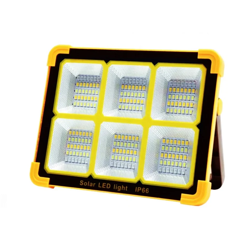 Лучшие продажи модели аварийного рабочего освещения 100 Вт перезаряжаемые интеллектуальные светильники на солнечных батареях для дома