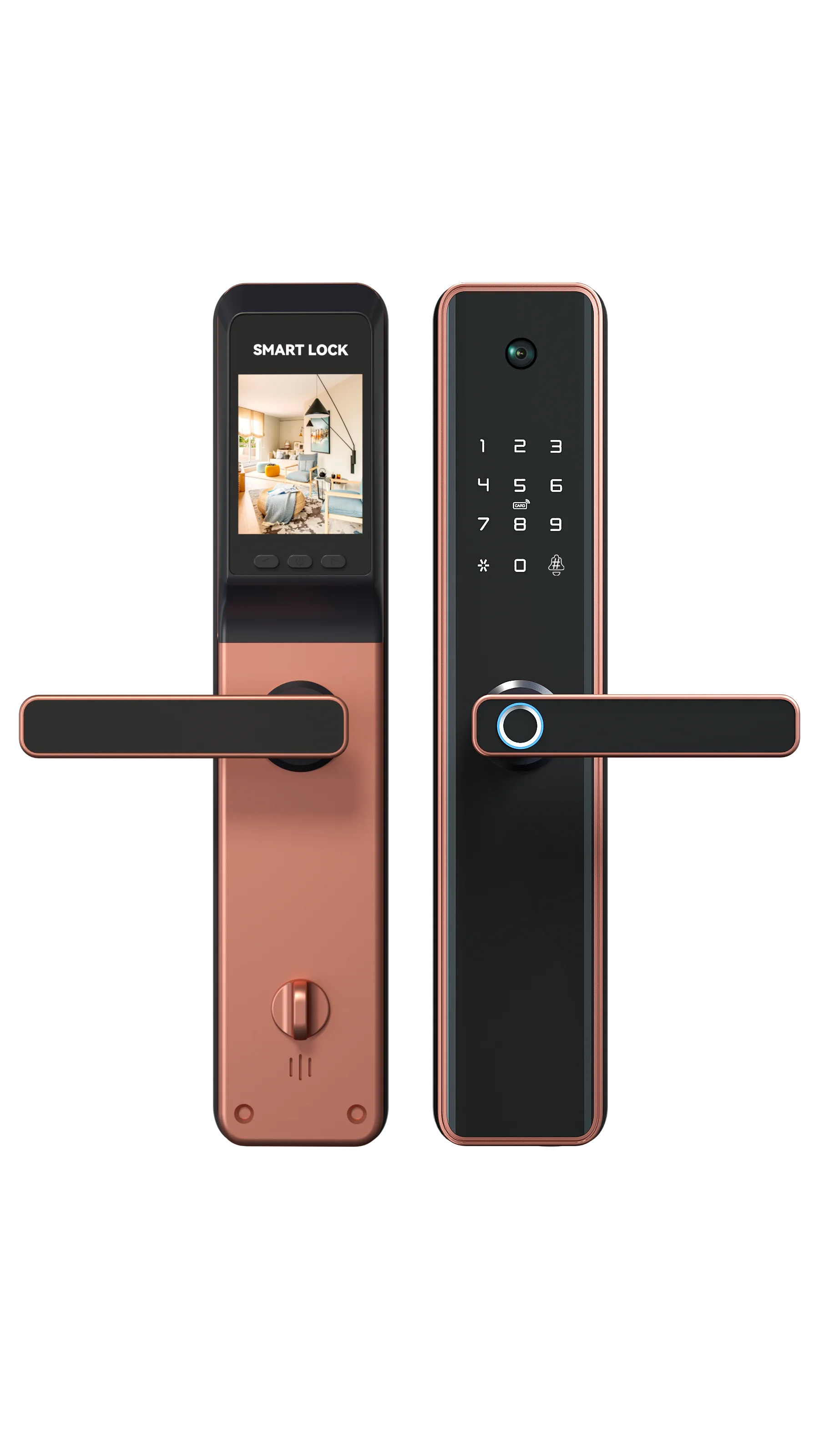 New Electronic Lock Smart Home Tuya NFC Unlock Biometric Door Lock APP with Camera