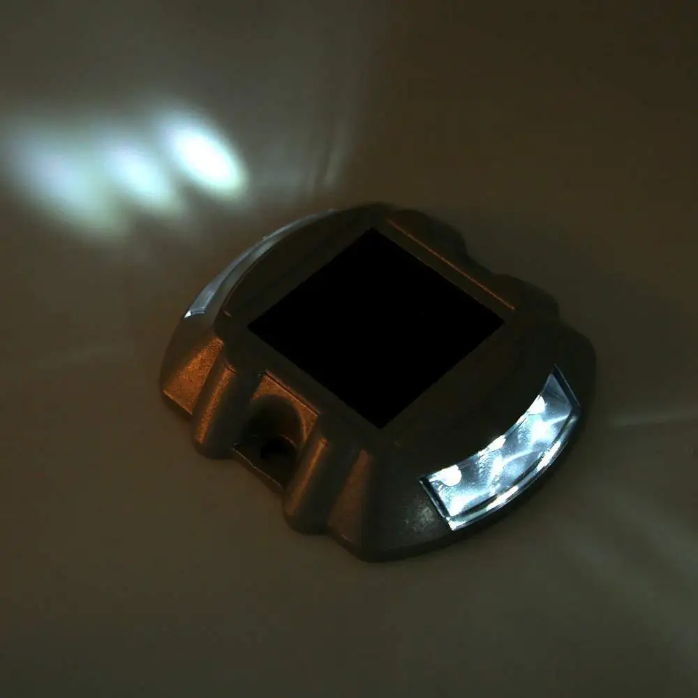 
Ground Garden Lawn Deck Pathway Outdoor Waterproof Lamps Aluminum Outdoor 6 LED road safety studs Solar Road Stud 