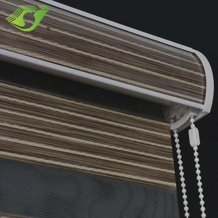 Home decor custom blackout modern zebra blinds for window customize size automatic roller shade manufacturer