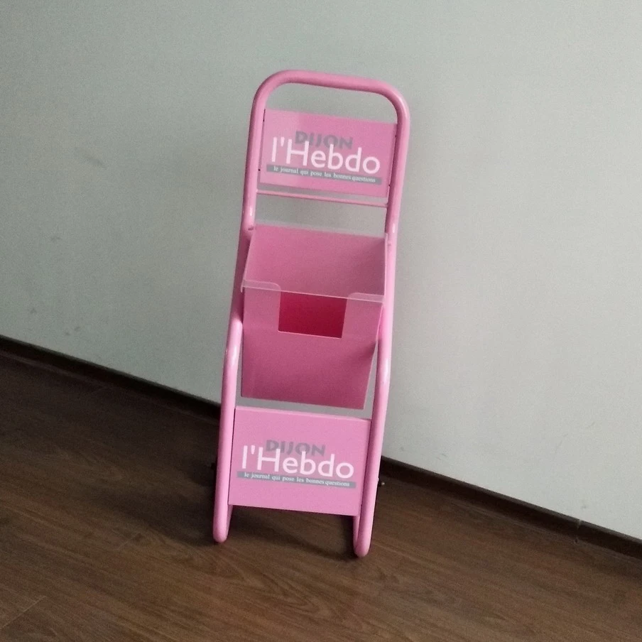 Magazine Display cart moveable newspaper book sheet box/rack.