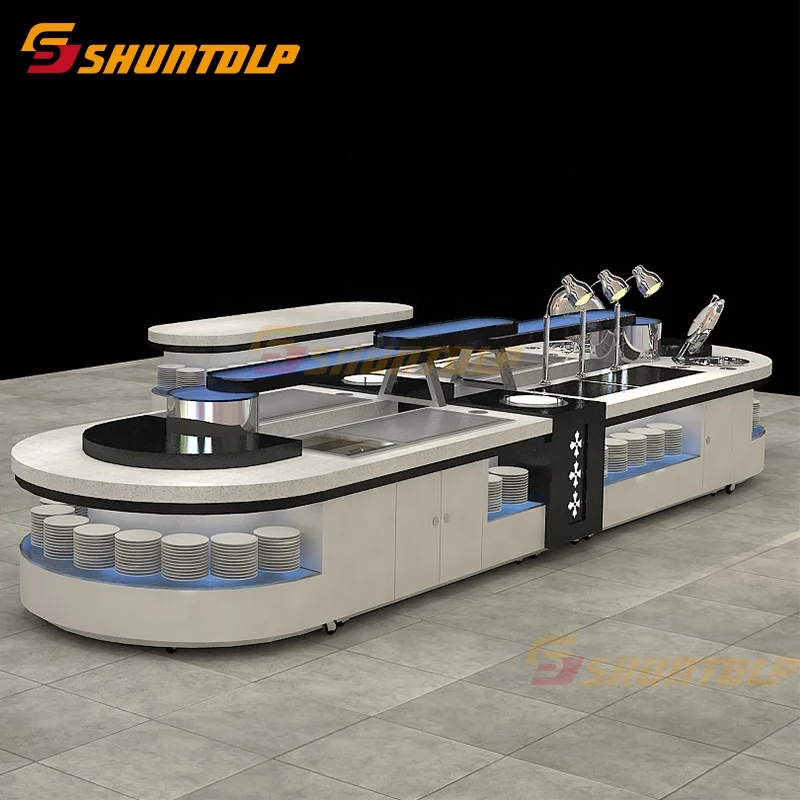Luxury Commercial Refrigerated cabinet  Salad Showcase modern hotel sushi buffet counter equipment design