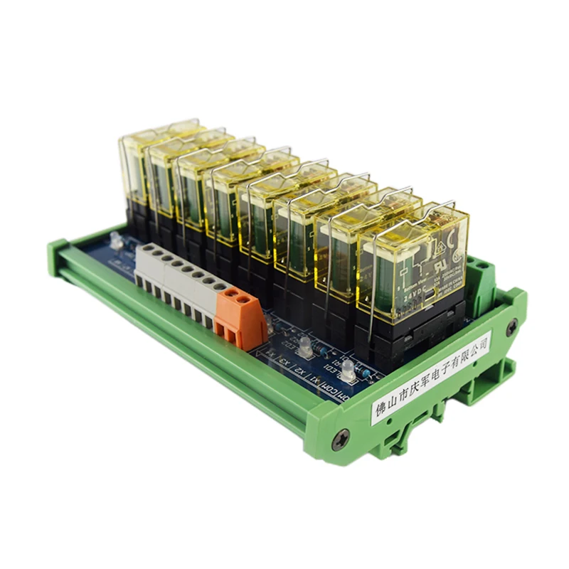 8-Channel 1NO 1NC Hequan Relay Module 24V Compatible NPN / PNP Electromagnetic Relays for Elevators Automation Control