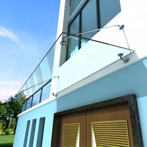 304 Stainless Steel Front Door Glass Canopy for Hotel
