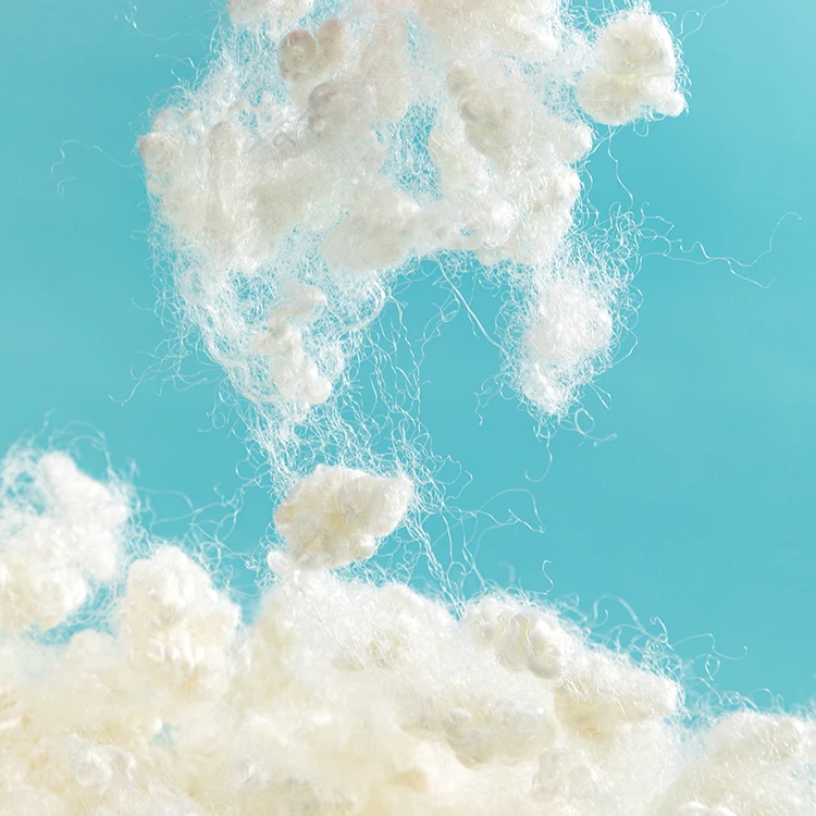 7D*51MM Siliconized recycled pet flakes polyfill stuffing hollow conjugated polyester staple fiber