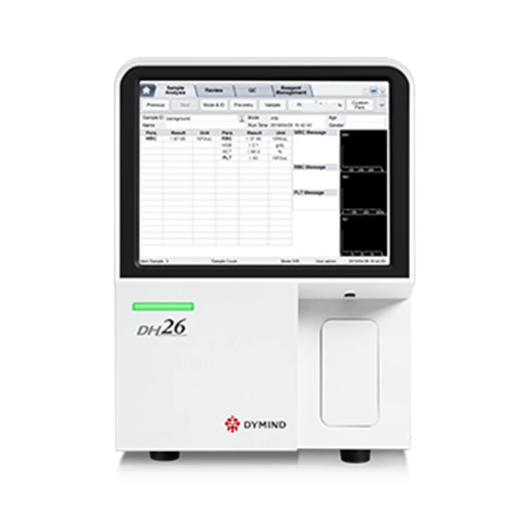 Dymind Dh26 Auto Hematology Analyzer 10.4 inches touch screen Dymind DH26 Blood Testing Device 3 Part CBC Blood Test Machine