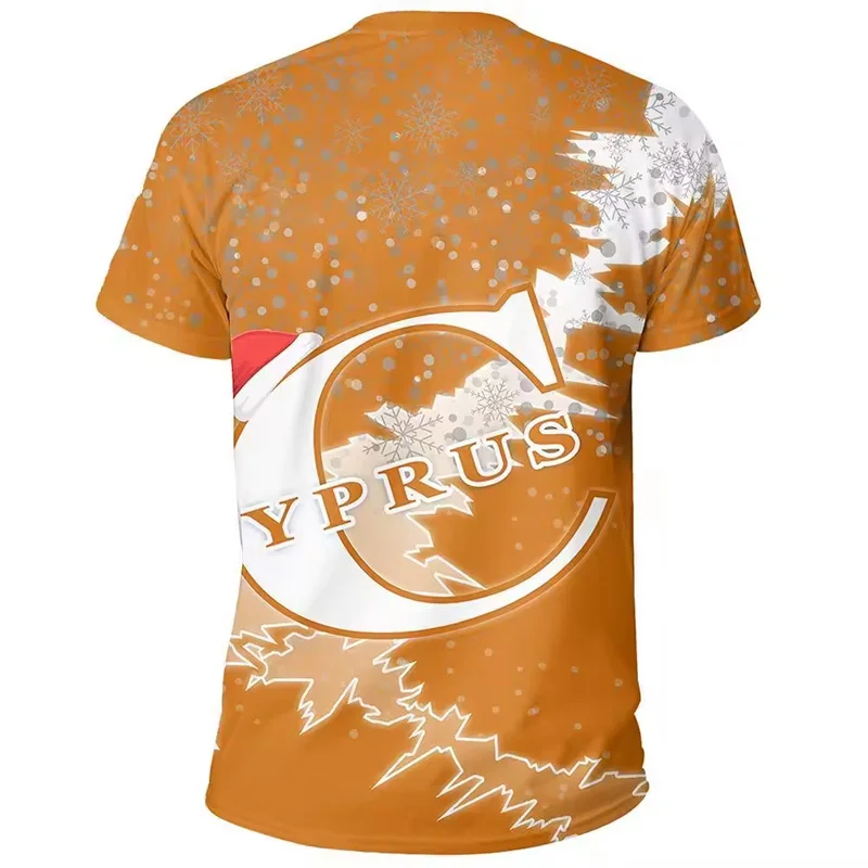 Chinese Factory Cheaper Price Short Sleeve Printing Luxury Designer Cyprus Flag MenT shirt For Promotion