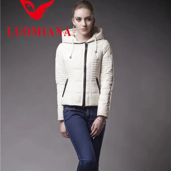 Ergonomic design custom color short goose down jacket for women