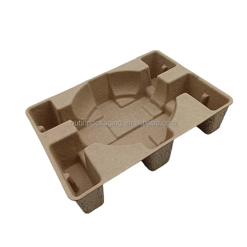 Устойчивые экологически чистые продукты 100% биоразлагаемый поднос из переработанной