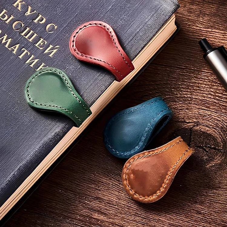 Most Popular Blank Bookmarks Clip Custom Design Laser Logo Custom Pu Leather Magnetic Bookmarks For Book