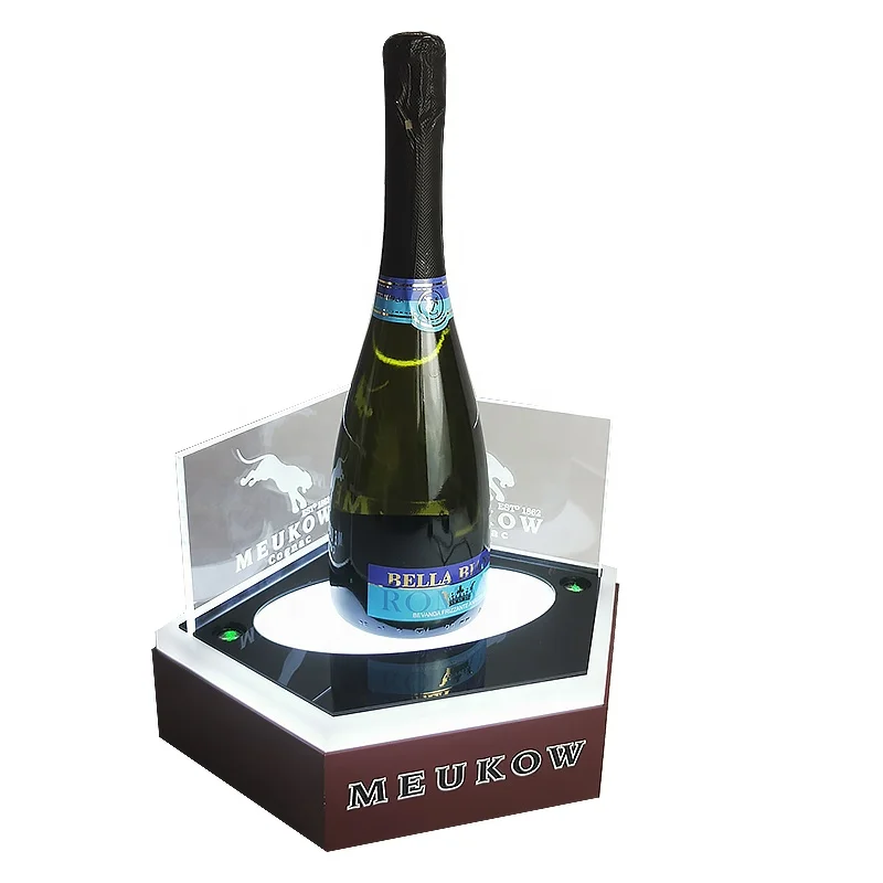 Custom Shape Champagne Glorifier Display Vip Bottle Wine Bar Display Rack Holder With Led Lights (1600301493914)
