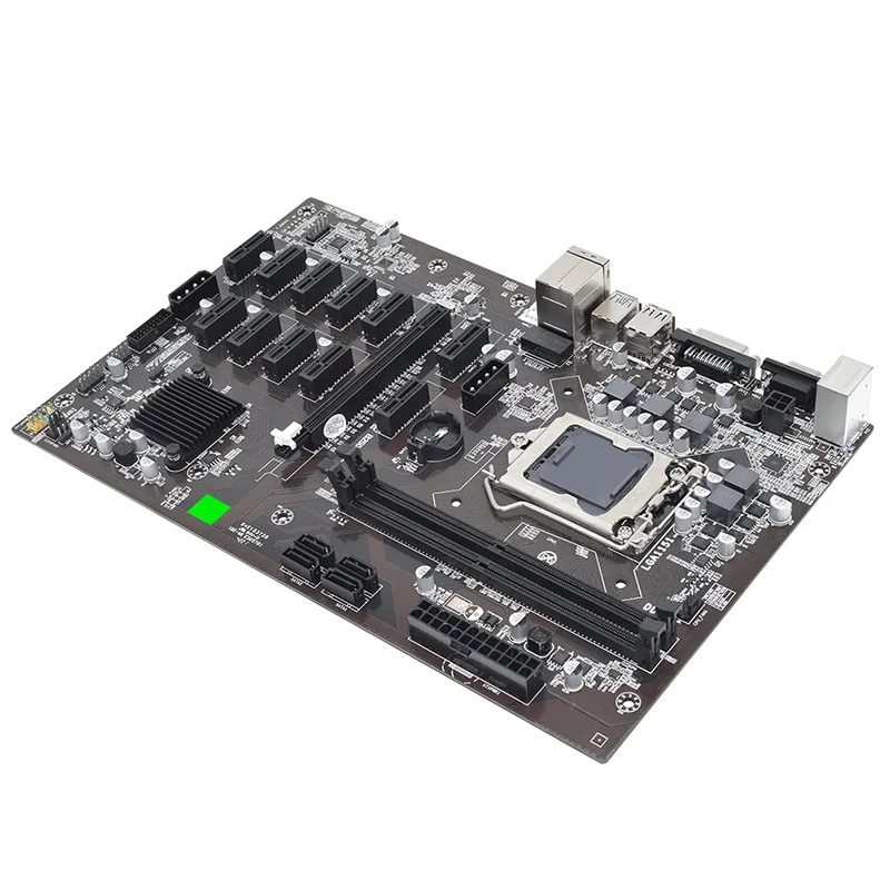 SENLIFANG 12P Motherboard Set 12 PCI-E X16 PCIE To USB3.0 Video Card Slot LGA1151 Support DDR4 RAM for GPU without CPU