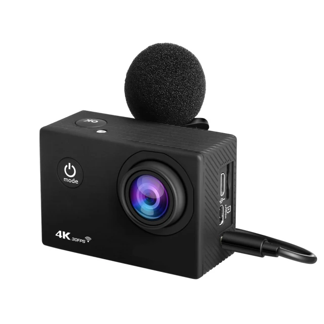 waterproof go pro camara 1080p 60fps time lapse action sports camera with microphone