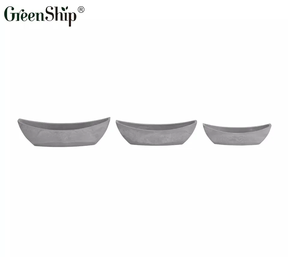 Переработанный УФ-устойчивый цветочный горшок Greenship маленький пластиковый античный декоративный для