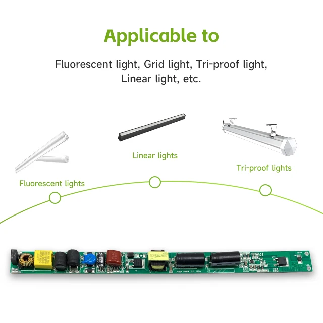 High Power Factor Non-Isolated Built-In LED Driver Slim Size for T5 T8 T10 Tube Light 30W Constant Current Output 300MA