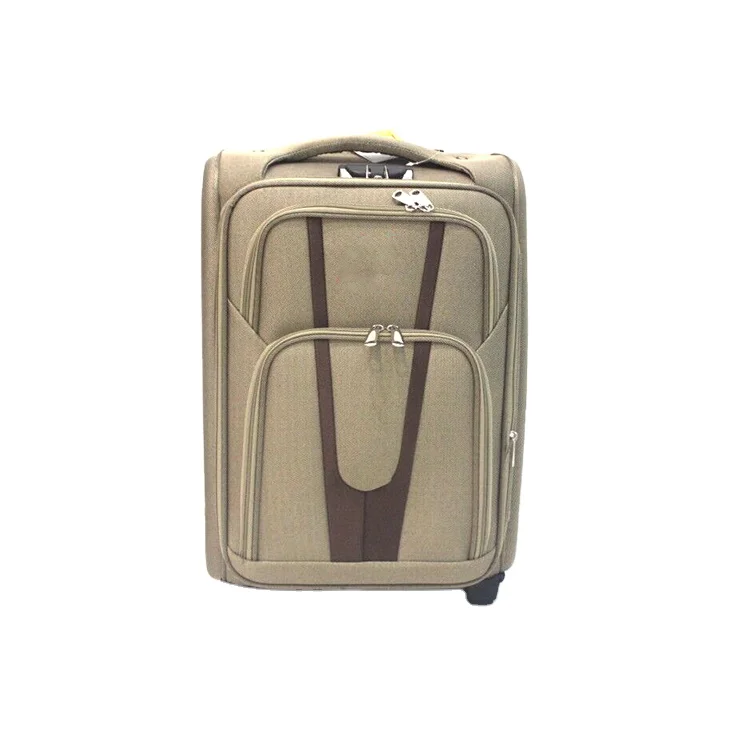 Wholesale Large Capacity 100% Polyester Fabric Lining Ultra Lightweight 4 Wheels Trolley Luggage Bags Suitcase