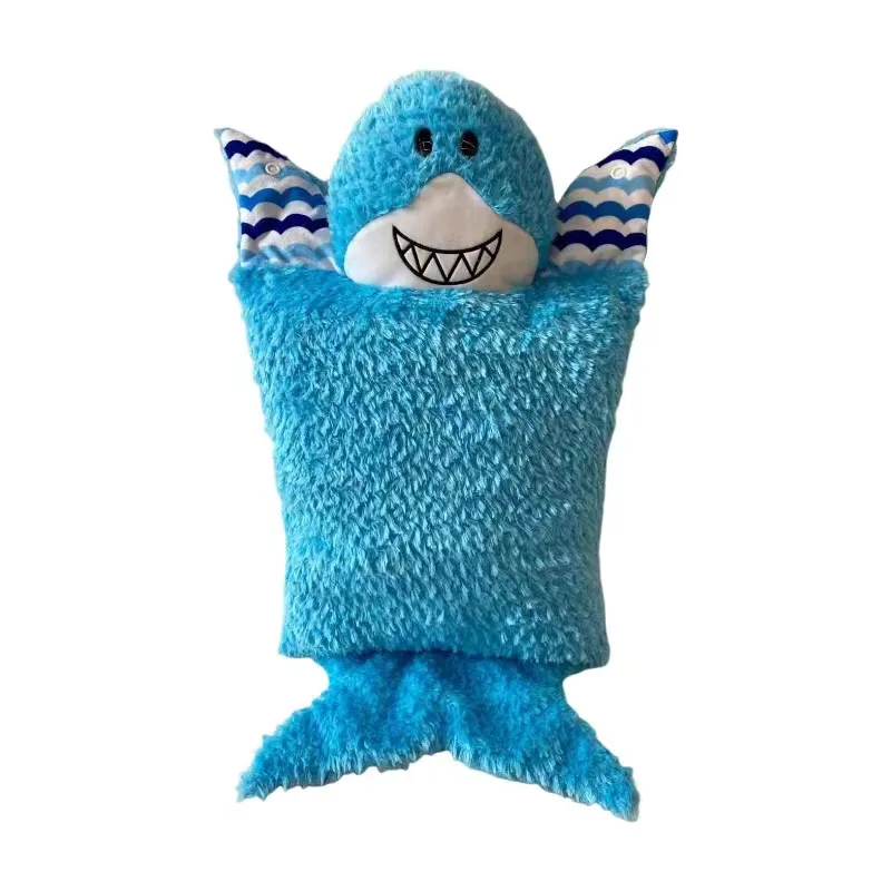 Animal Pillow Buddy Stuffed Plush Toy Blanket Embroidered Cushion Stress Relief For Kids Play and Sleep
