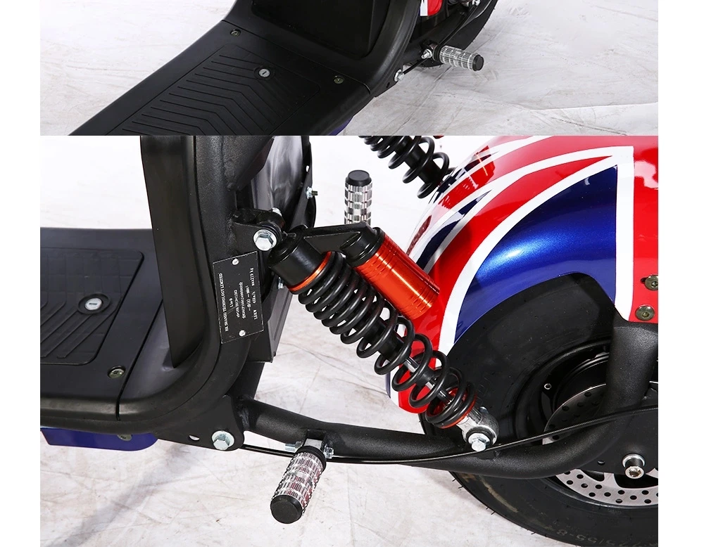 Theftproof fat tyre 2000W citycoco electric scooters 1000W