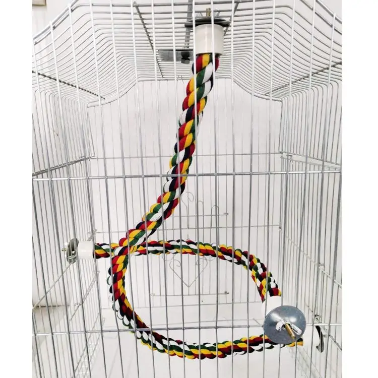 Parrot toy gnawing cotton rope climbing rope rotating ladder bird toy parrot gnawing toy