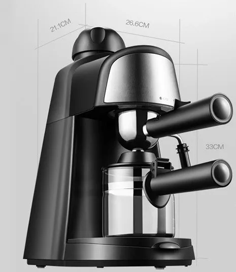 Popular Online 2024 Nice Look Coffee Machine for Home Espresso Machine Steam Milk Froth Small Mini Semi-automatic Coffee Maker